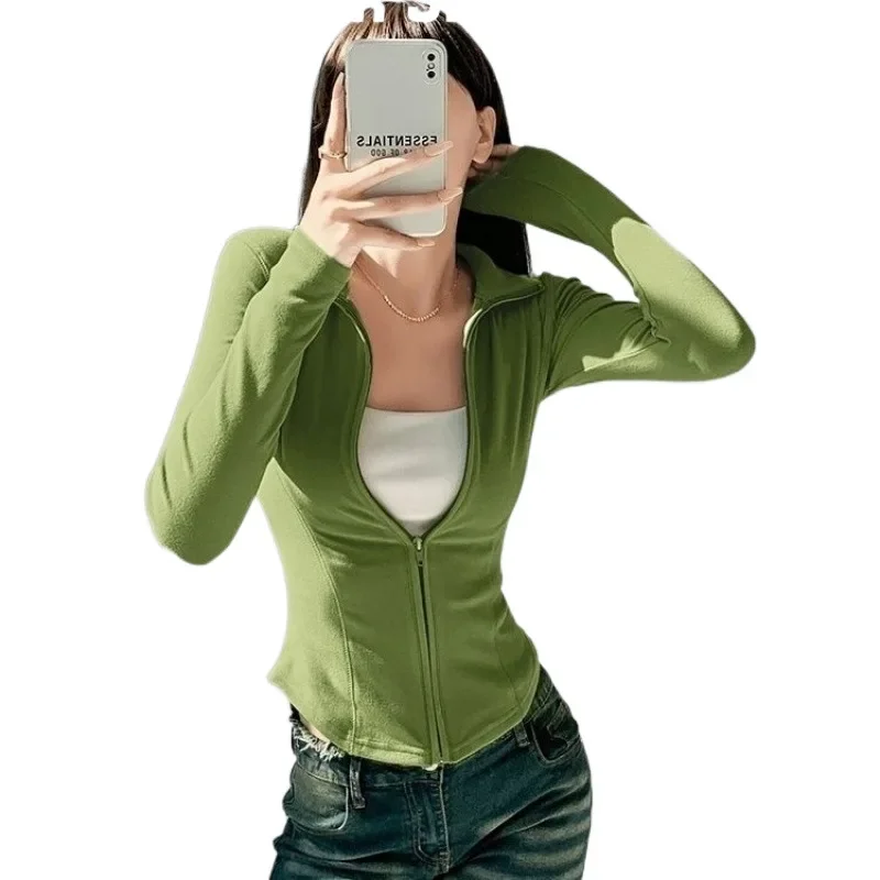 Осень/зима укороченный базовый слой Topslims You And Smooths Your Silhouette Куртка на молнии с