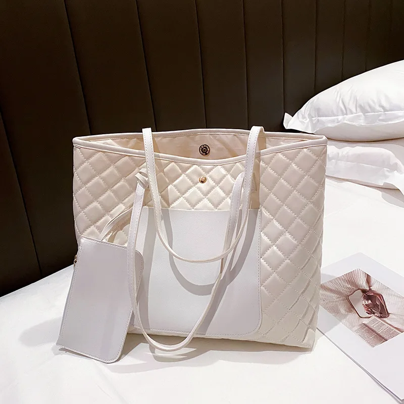 Catot Bigbags Rhombus Single Shoulder Large Capacity Child and Mother Two-Piece Set Texture Portable Bags