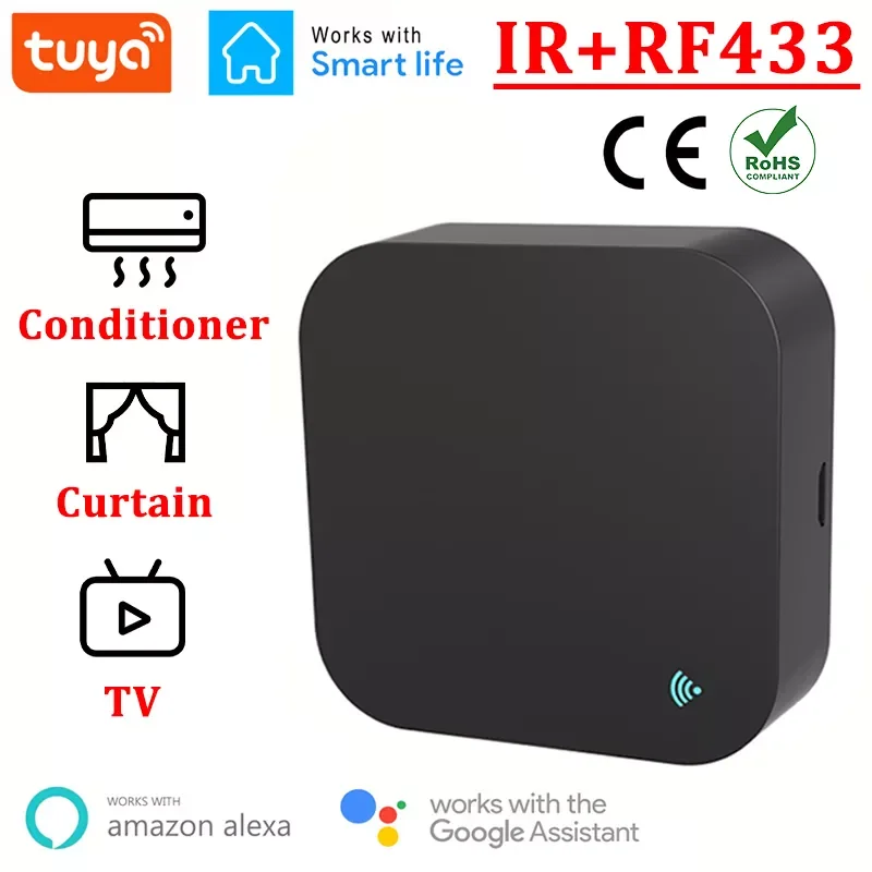 

Smart Remote Control WIFI IR RF433MHz S06 Pro Updated Infrared Control For Air Conditioner Certain Garage Alexa Home