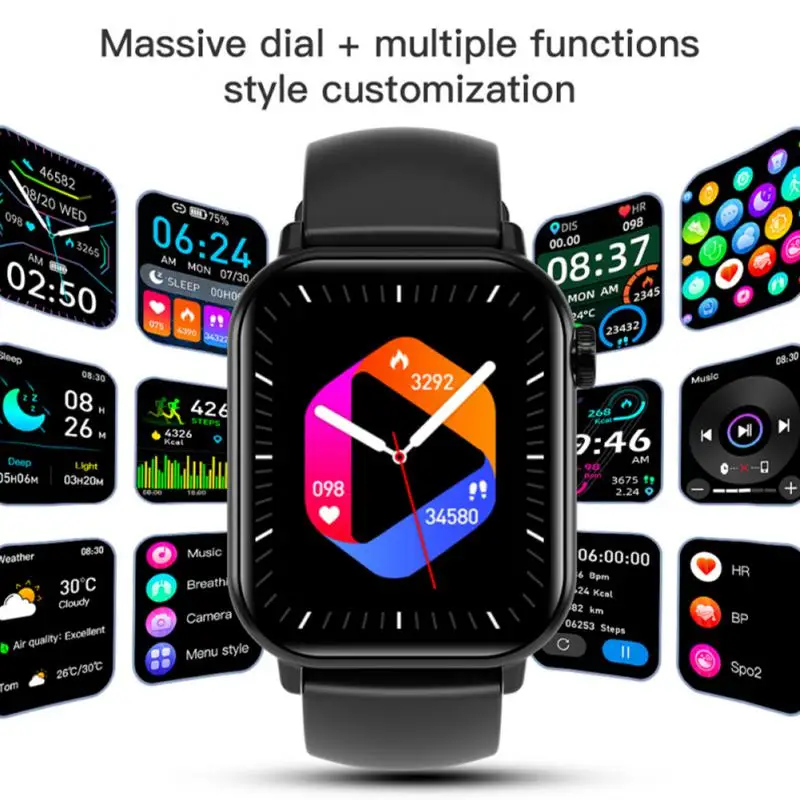 

HD Smart Watch New Bluetooth Call NFC Smartwatch Heart Rate Blood Pressure Monitoring Information Reminder Smart Bracelet