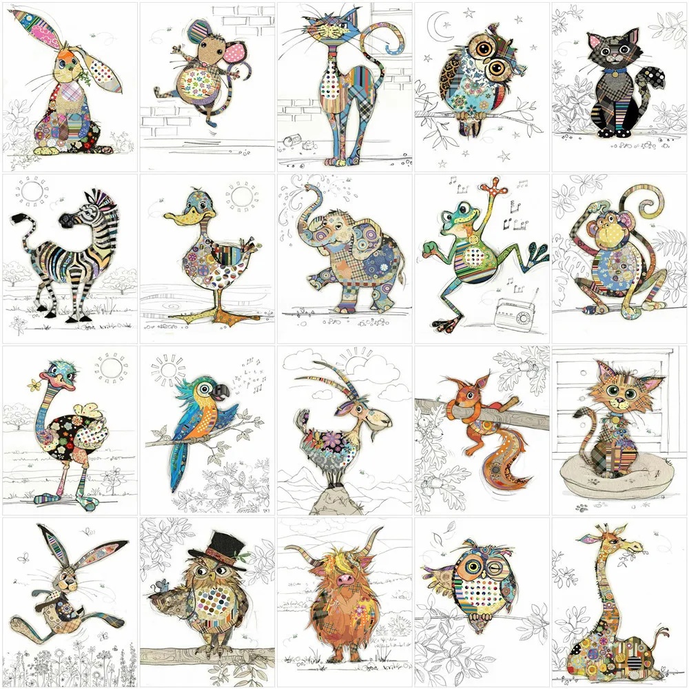 

Алмазные картины HUACAN стразы, слон, Сова, искусственная вышивка, кошка, ручная работа, товары для дома, подарок