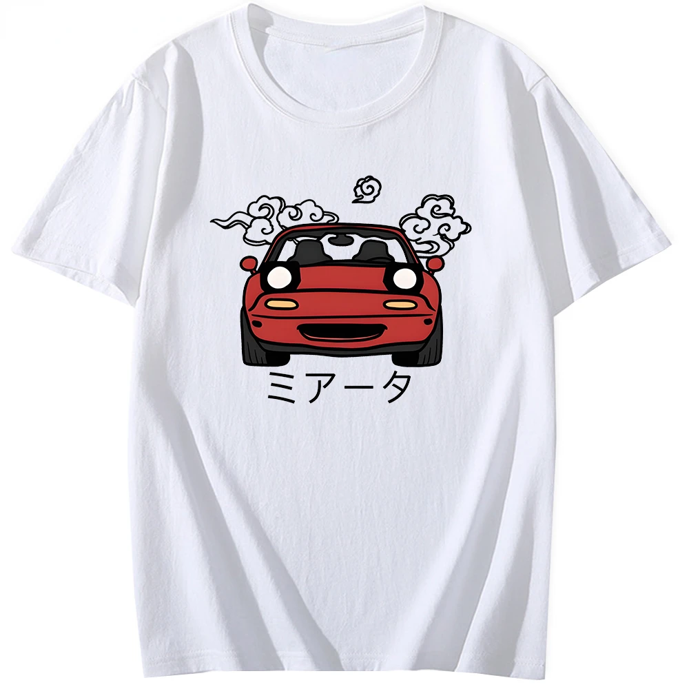 

Japanese Automotive Miata MX5 TShirts Harajuku Vintage Initial Graphic Tshirts Men Women Summer Cool Loose Short Sleeve Tops