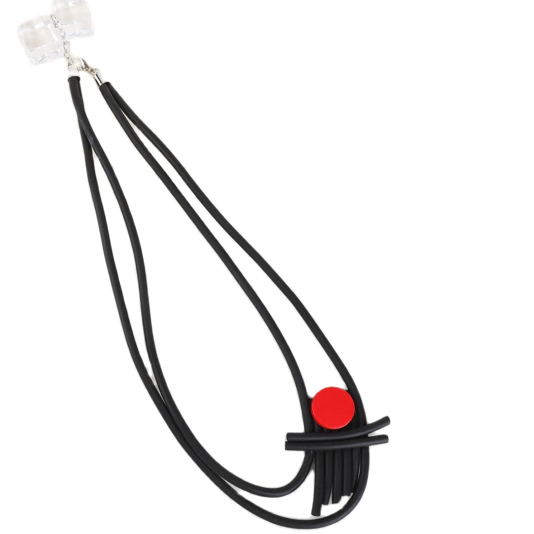 Новинка черное ожерелье с подвеской неправильной формы UKEBAY женское резиновое в