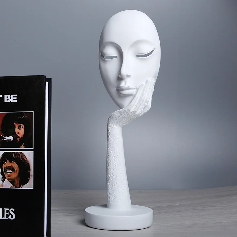 

Thinker Resin Crafts Mask Decoration Creative Living Room Tv Cabinet Home Soft Decoration Study Decoration modern decor