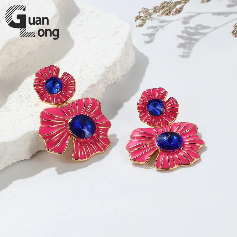 Винтажные Ретро серьги-подвески GuanLong для женщин свадебные из нержавеющей стали