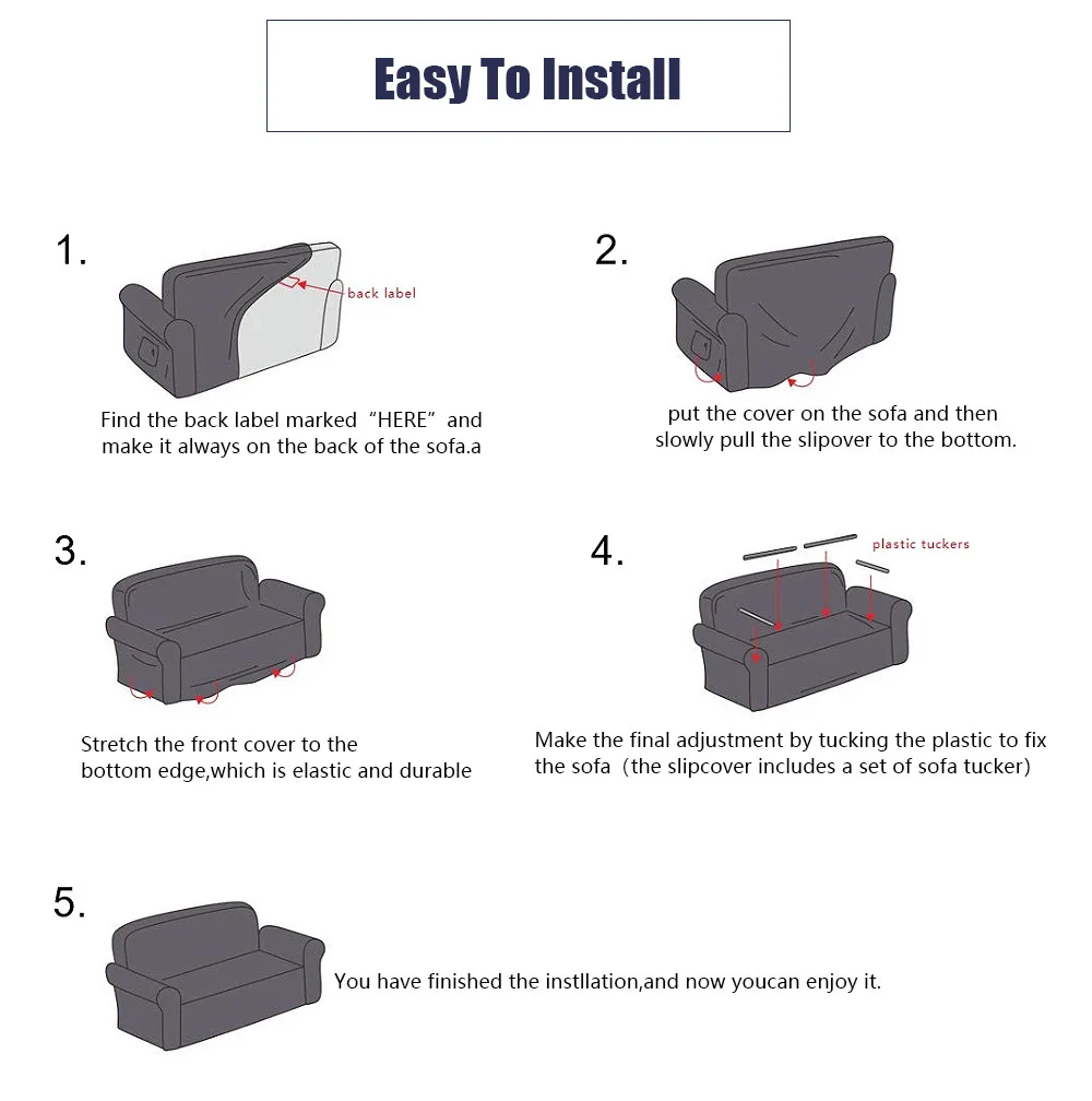 Чехол для 1/2/3/4-местного дивана Seersucker Высокоэластичный чехол толстый защитный