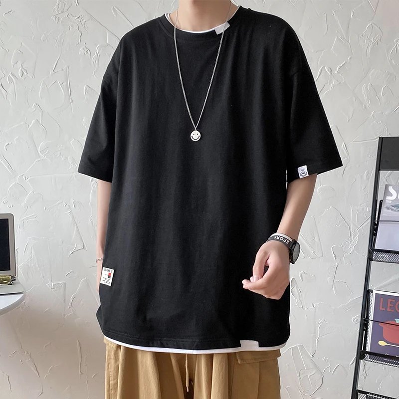 

T Shirt Men Clothes White Mens Summer Tshirts Oversized Tee Shirts 4XL Casual T-Shirts Big Size