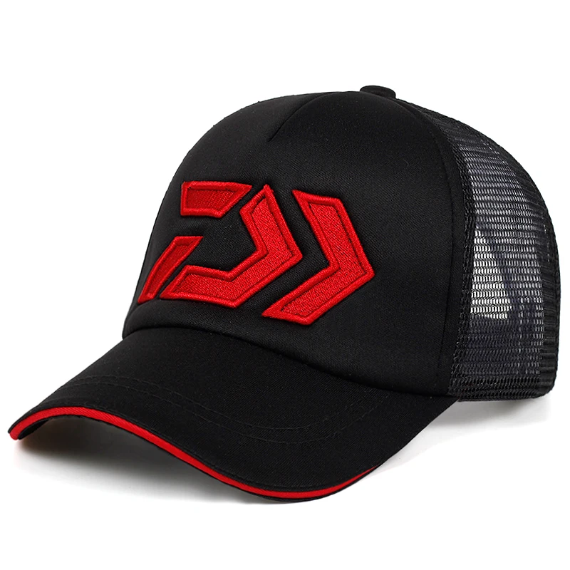 100% Original 2021 Daiwa Sunscreen Cap Breathable Wicking Mesh Visor Ventilation Adjustable Sunscreen Cap Outdoor Fishing Caps