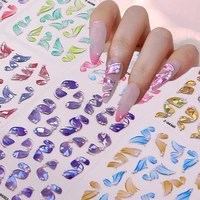 fashion 5d embossed three dimensional ribbon nail stickers nail decals diy laser nail embossed sticker nail art decorations new