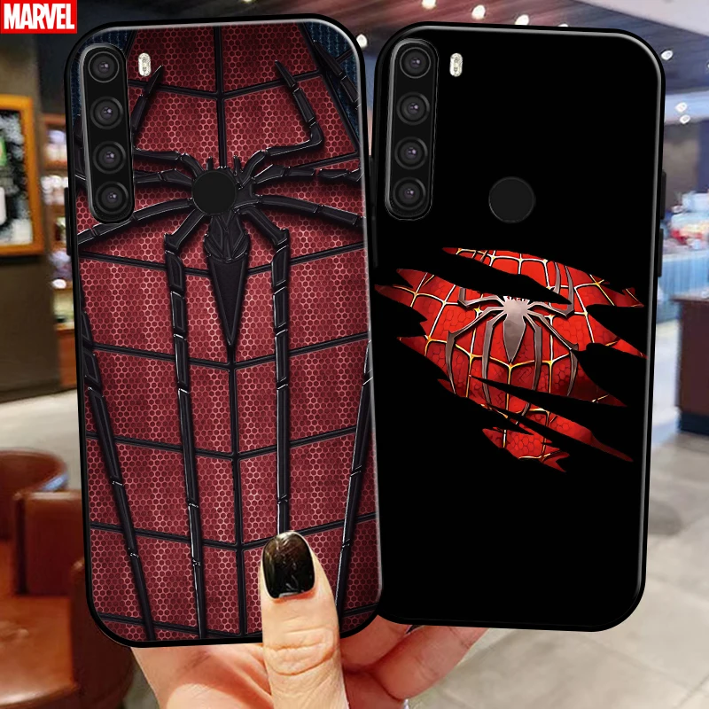 

Spiderman Logo For Xiaomi Redmi Note 8 8T 8 Pro For Redmi 8 8A Phone Case Black Liquid Silicon Funda Carcasa Back