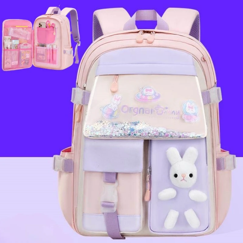 

New Refrigerator Door Opening Quicksand Style Children's Backpack Waterproof Elementary School Schoolbag Mochilas Escolar