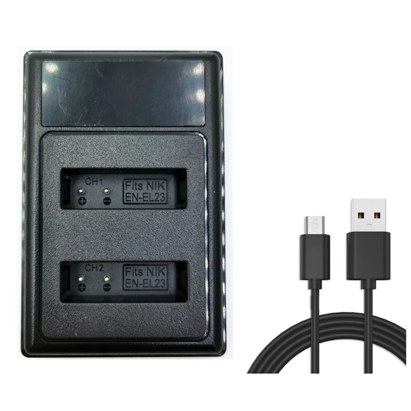 

EN-EL23 LCD USB Dual Battery Charger for Nikon COOLPIX B700 P900S P900 P610S P610 P600 S810C Camera