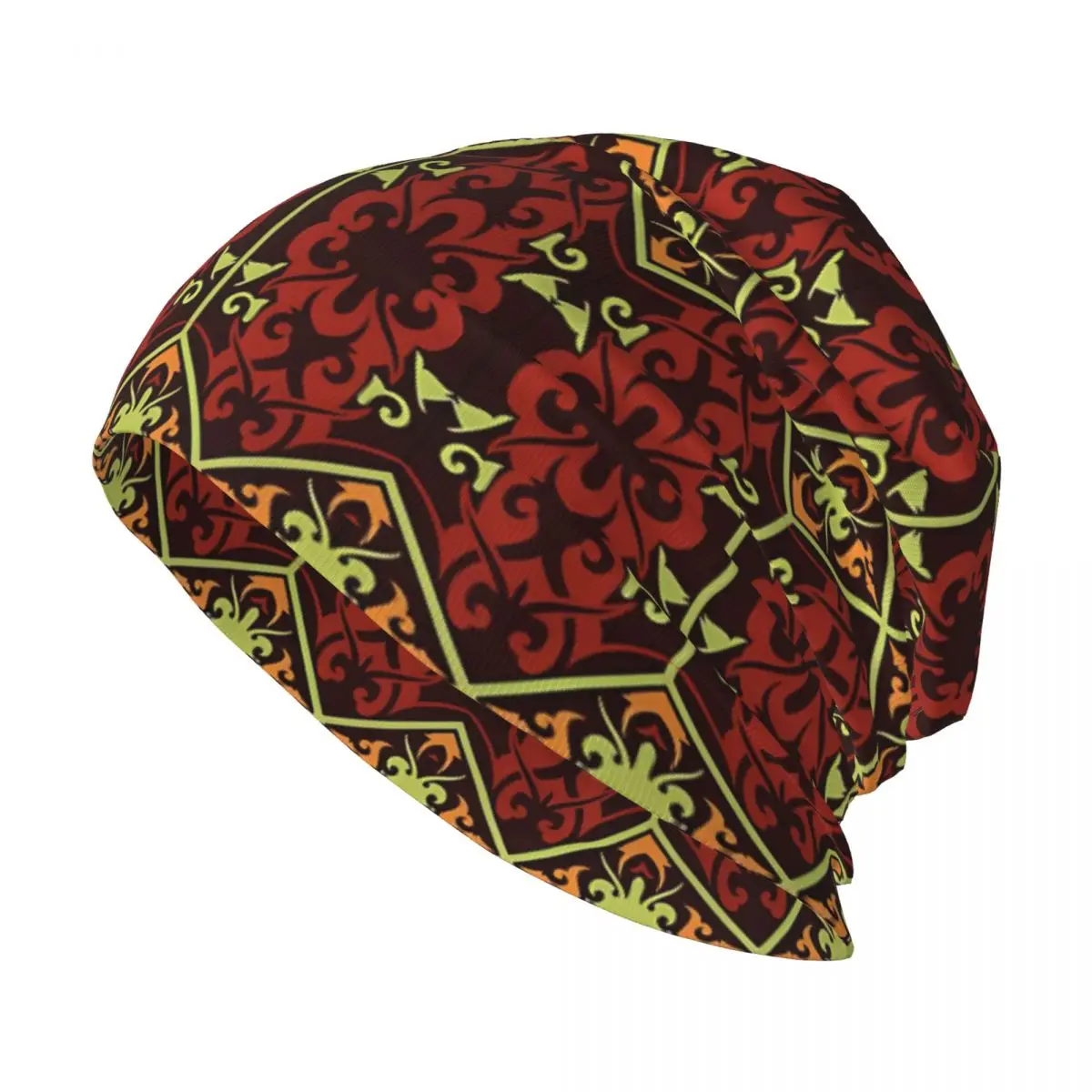 Осенние женские тонкие шапочки Dayak с этническим узором двойные велосипедные