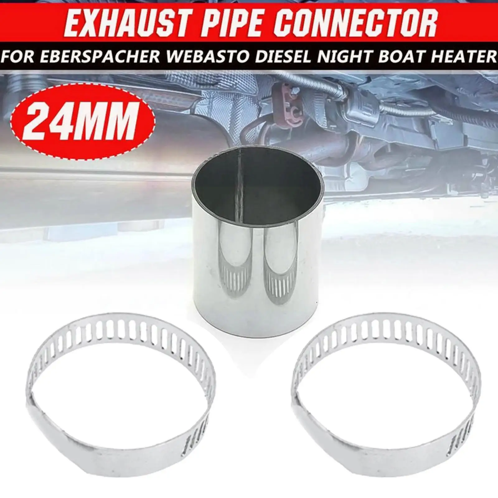 

Соединитель для выхлопной трубы нагревателя 24 мм, стояночный обогреватель воздуха, газовый решетчатый шланг из нержавеющей стали для ночни...