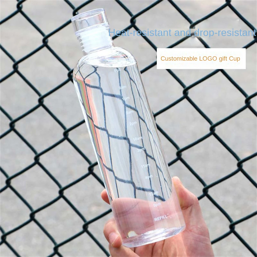 

Time Scale Cup Girl Sports Water Bottle Plastic High Color Value Scale Cup Drinkware High Quality Gift Cup Portable Water Bottle