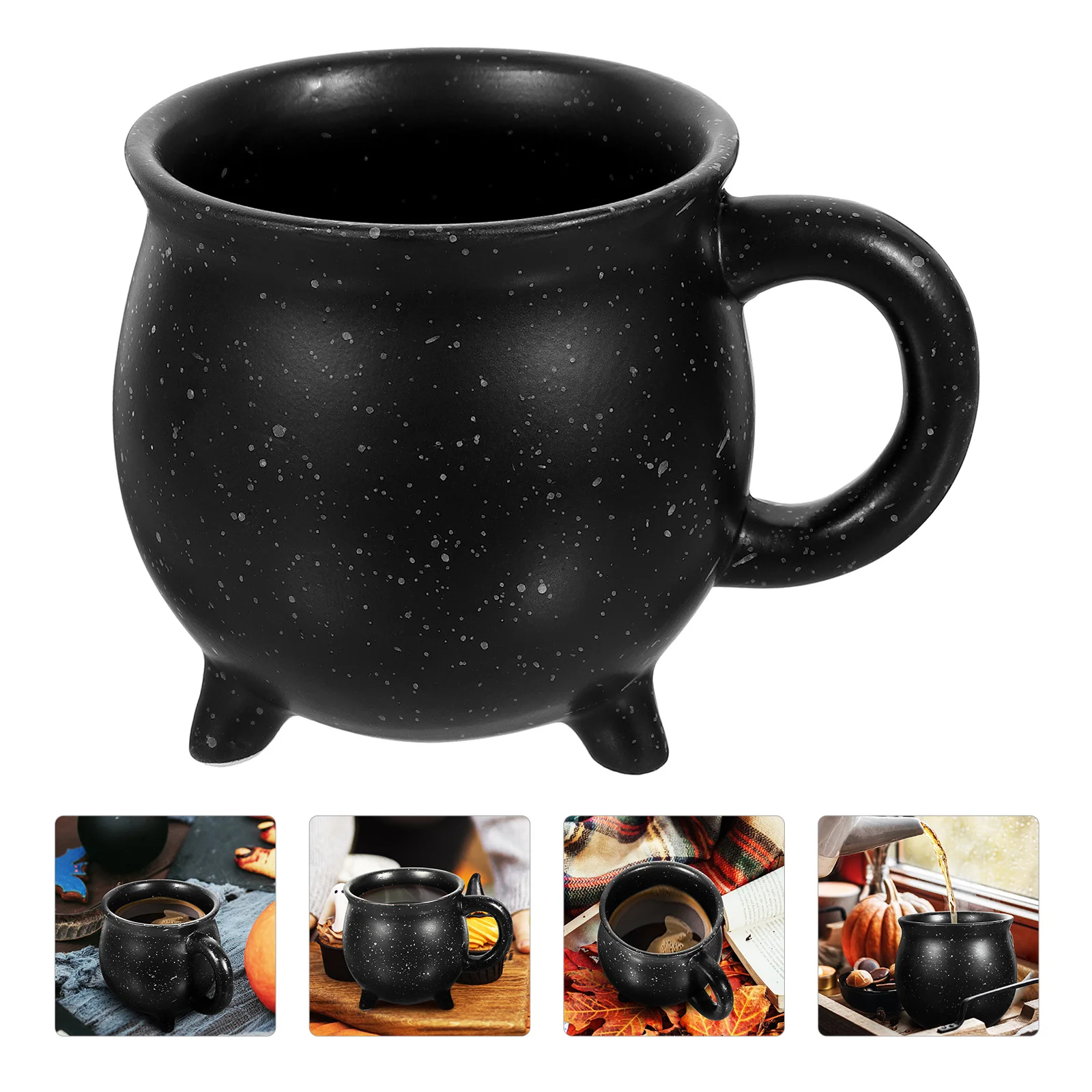 

Кружка-колпак, чашка для Хэллоуина, кофе, керамическая ведьма, быстрое молоко, чашки для чая, воды, ведьмы, черные фарфоровые очки с латте