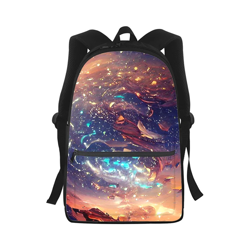 Art Anime Landscape illustration Men Women Backpack 3D Print Fashion Student School Bag Laptop Backpack Kids Travel Shoulder Bag