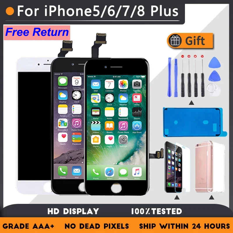 ЖК-дисплей для iPhone 5 5C 5S SE 6 6S 7 8 Plus сменный сенсорный экран iphone 7G 7P 8G без битых