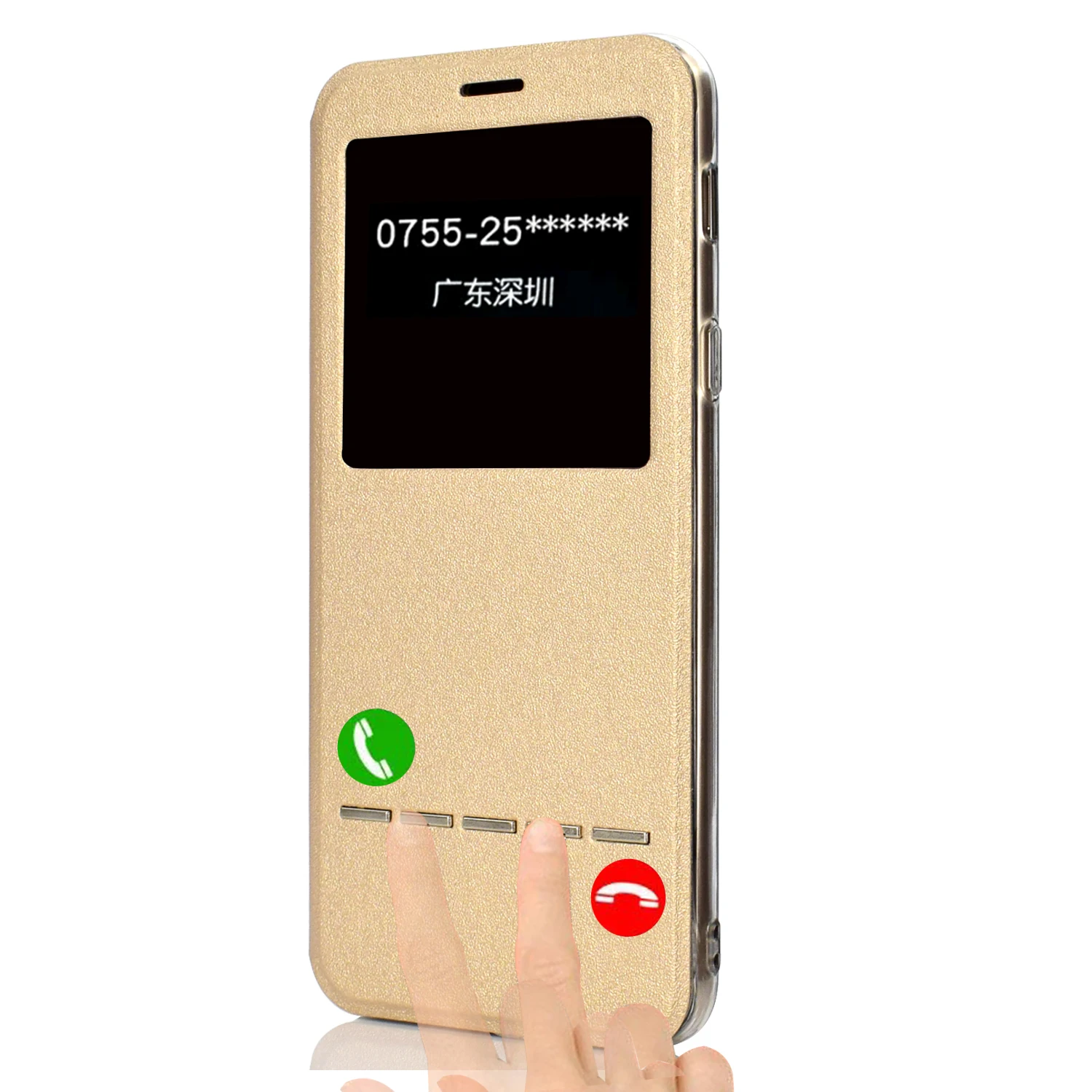 Open Window Case for iPhone 12 11 Pro Max XR X XS 7 8 6 SE 2020 Slim Flip Cover Leather Magnetic Matte Protection Phone Coque