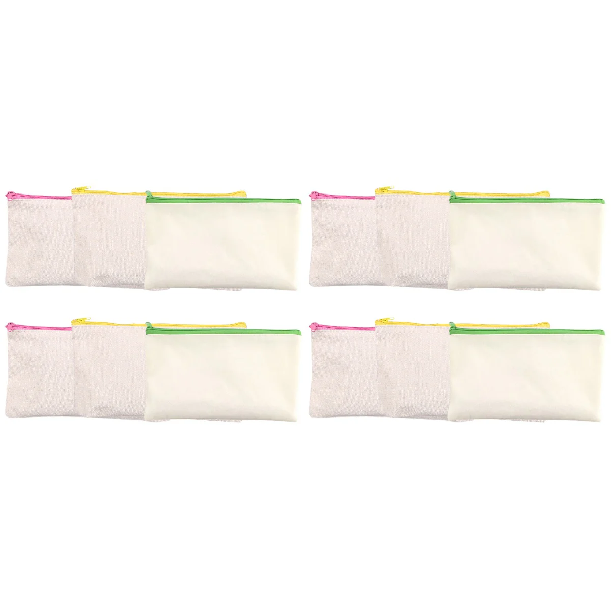 

12 Pcs Case DIY Pen Storage Bag Zipper Design Pen Bag Students Bag