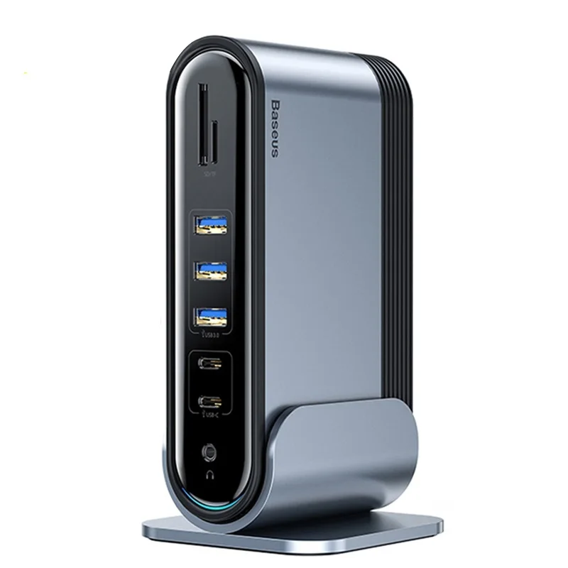 Usb c Hub tipo c para Multi 4khd Rj45 Vga Usb 3.0 pd Adaptador de Energia Docking Station para Macbook Pro Portátil Usb-c Hub 17 em