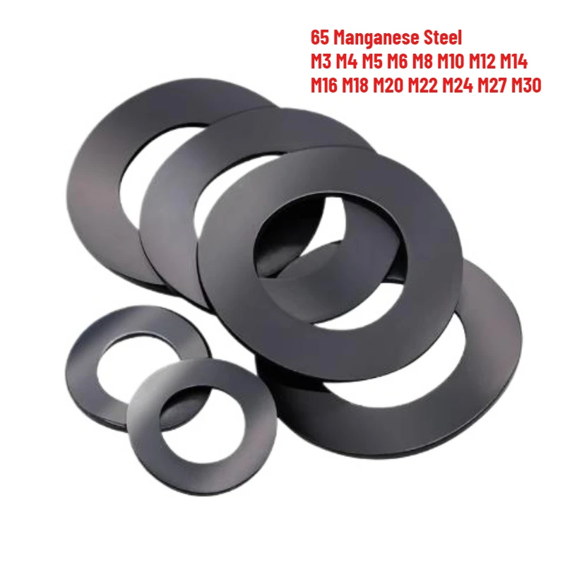 GB955 M3 M4 M5 M6 M8 M10 M12 M14 M16 M18 M20 M22 M24 M27 M30 65 Изогнутые волнистые шайбы из марганцевой