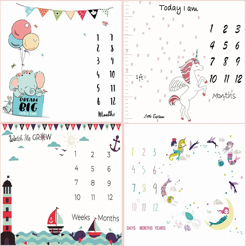 

For Babies Photo Background Drop Muslin Photography Backgrounds Calendar Photos Props Cloth Backdrops Monthly Growth Milestone