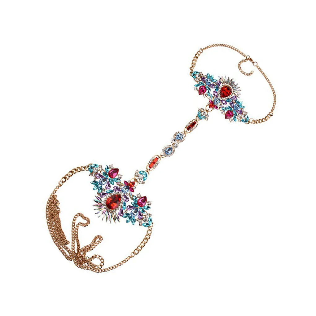 

Crystal Body Chain Flower All-Match Waist Necklace Charming Necklaces Women Wedding Accessories Birthday Christmas