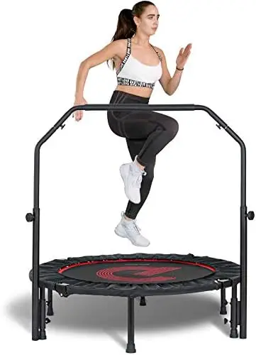 

38"/40"/45" Folding Mini Trampoline,Exercise Trampoline with Adjustable, Rebounder Trampoline for Adults Fitness, In