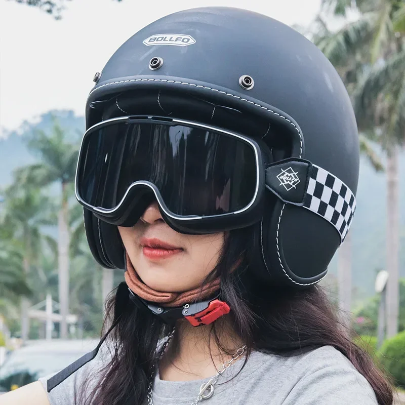 Мотоциклетный шлем в стиле ретро для мужчин и женщин американский полушлем три