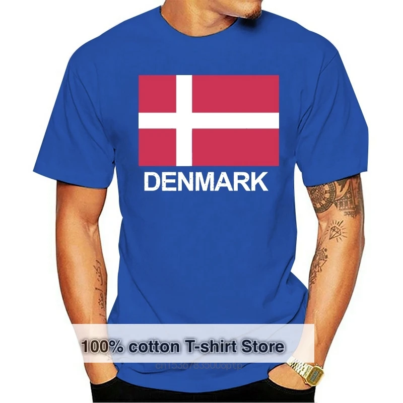 

Denmark Flag T-shirt Distressed (danish Flag) Hot Sales Tops Print Interesting Printing High Quality T Shirt Summer Fashion