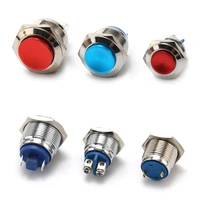 161922mm waterproof metal push button switch momentary on off self reset power button switch screw terminal solder terminal