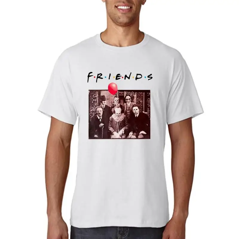 2022 Horror Friends Pennywise Michael Myers Jason Voorhees Halloween Women T-Shirt Top Ouija T Shirt Camiseta Female Shirt