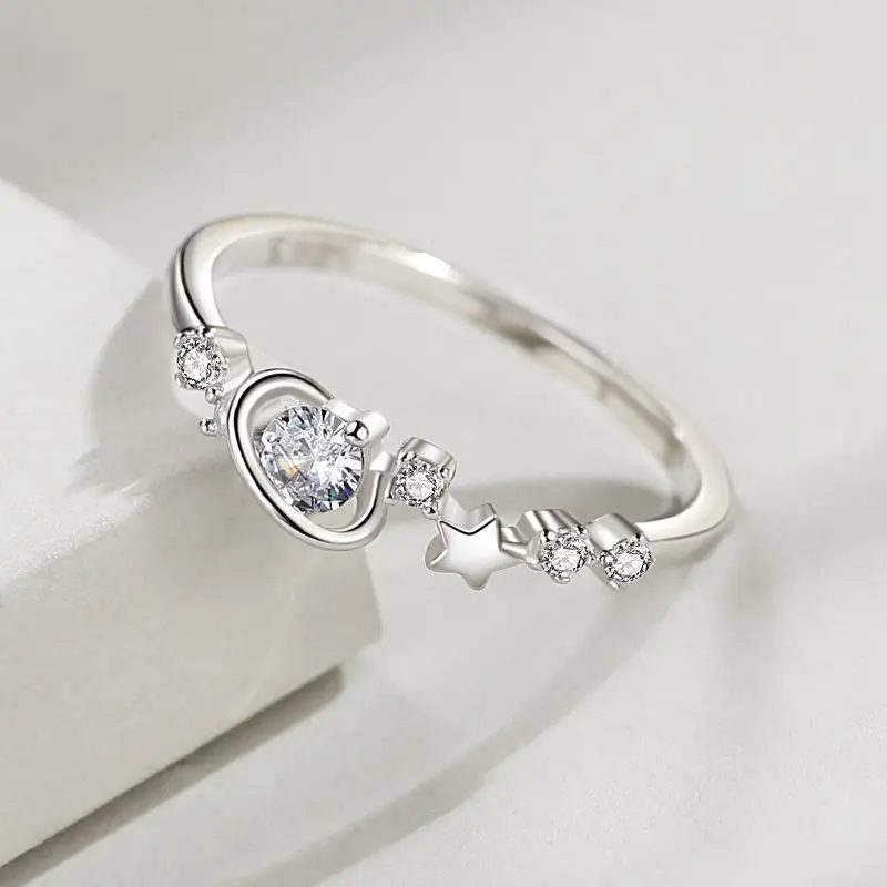 

CYJ Fine European AAA CZ Star Earth Solid 100% S925 Sterling Silver Ring For Women Birthday Party Wedding Gift Jewelry