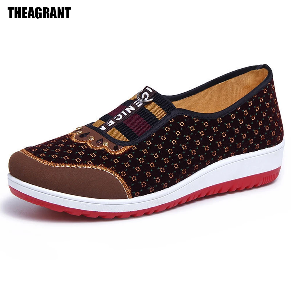 

Текстильные женские туфли theagдает на весну и осень, мягкая подошва, для мам среднего возраста, повседневная обувь, брифы без шнуровки, лоферы...