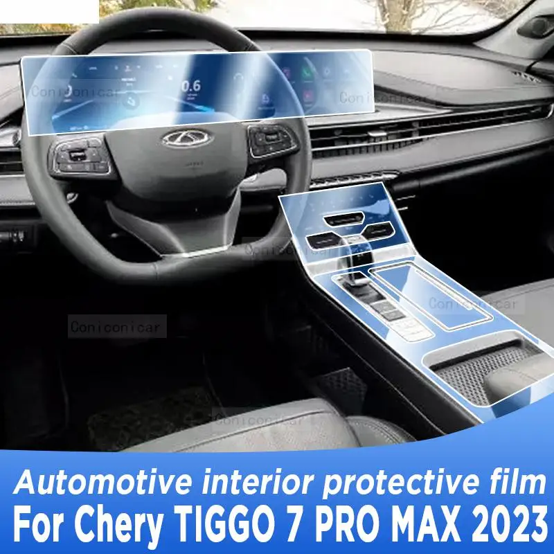 

For Chery TIGGO 7 PRO MAX 2023 Gearbox Panel Navigation Screen Automotive Interior TPU Protective Film Cover Anti-Scratch