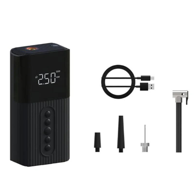 Licheers Car Wireless Air Pump With LED Lamp Tire Inflator Digital Pressure Auto Portable For Bicycle Ball Mattress