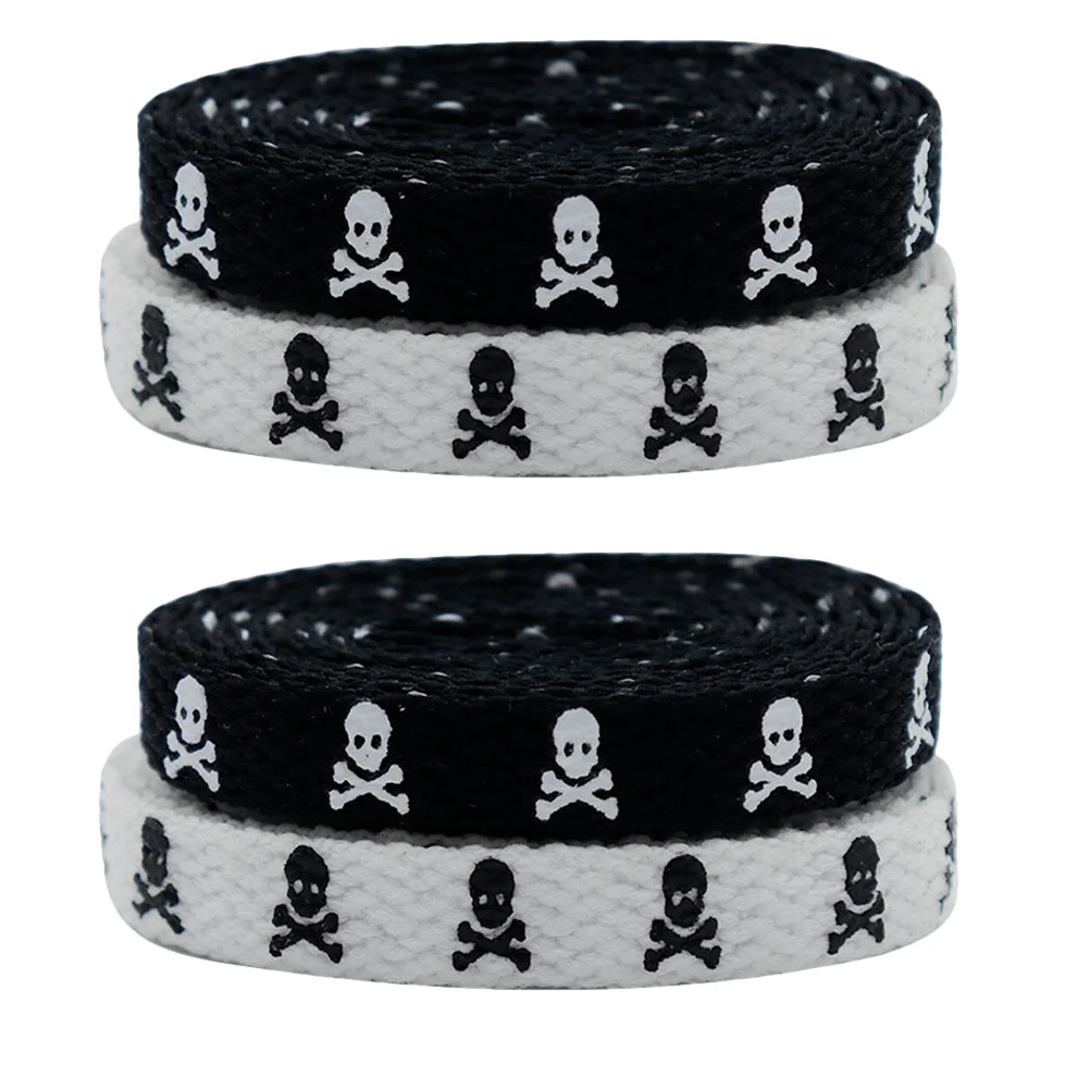 

2 Pair Printed Shoe Laces Flat Shoelace Shoe Laces String for Women Men