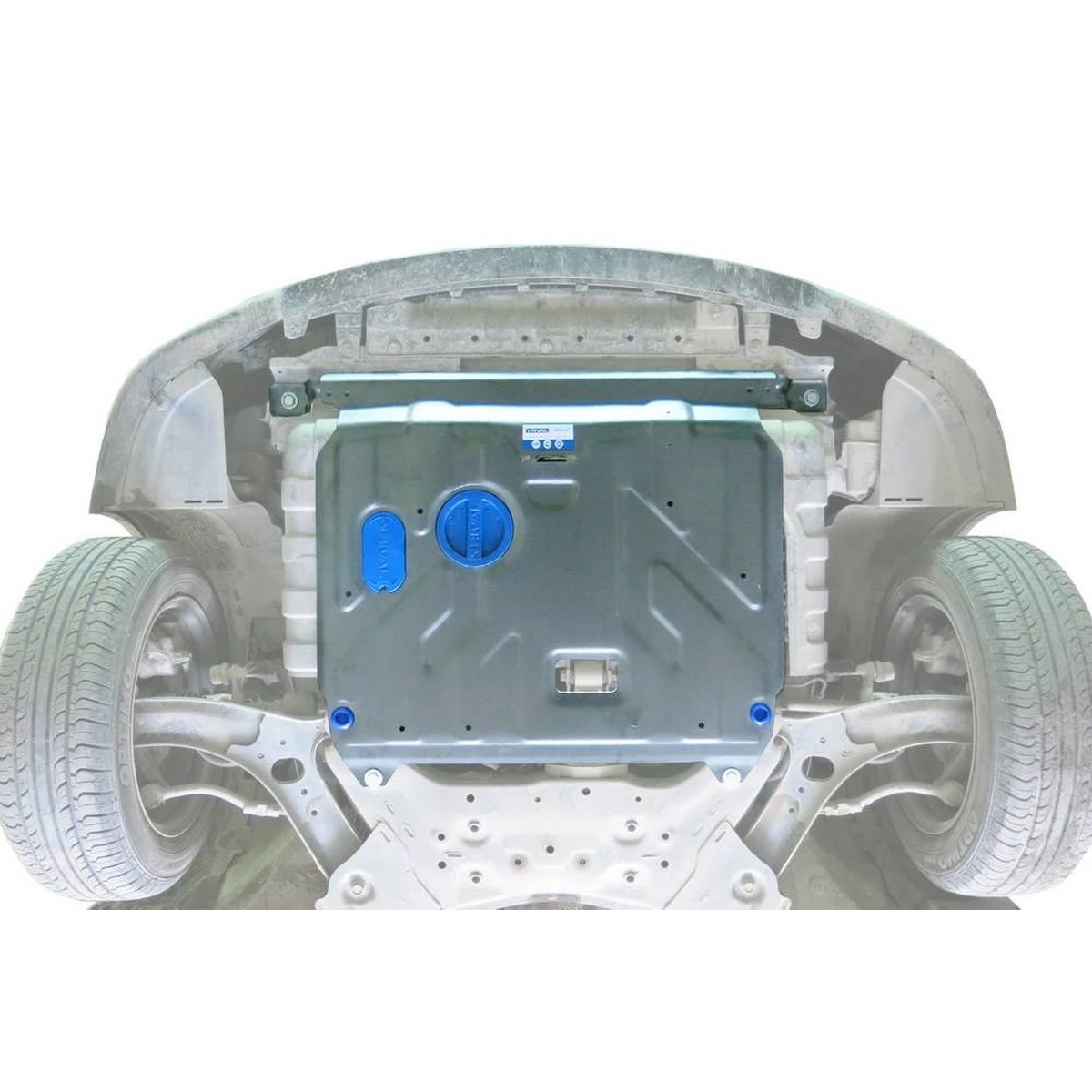 Защита картера и КПП Rival 333.2343.1 (для Hyundai Solaris V - 1.4 1.6 2011-2016/Kia Rio все 2011-2017 алюминий 4 мм