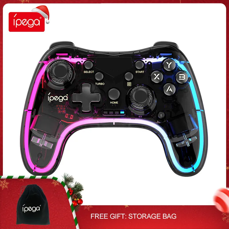 

Ipega PG-9228 Bluetooth Game Controller RGB Colorful Transparency Gamepad for Nintendo Switch MFi Games iOS Android Smart Phone