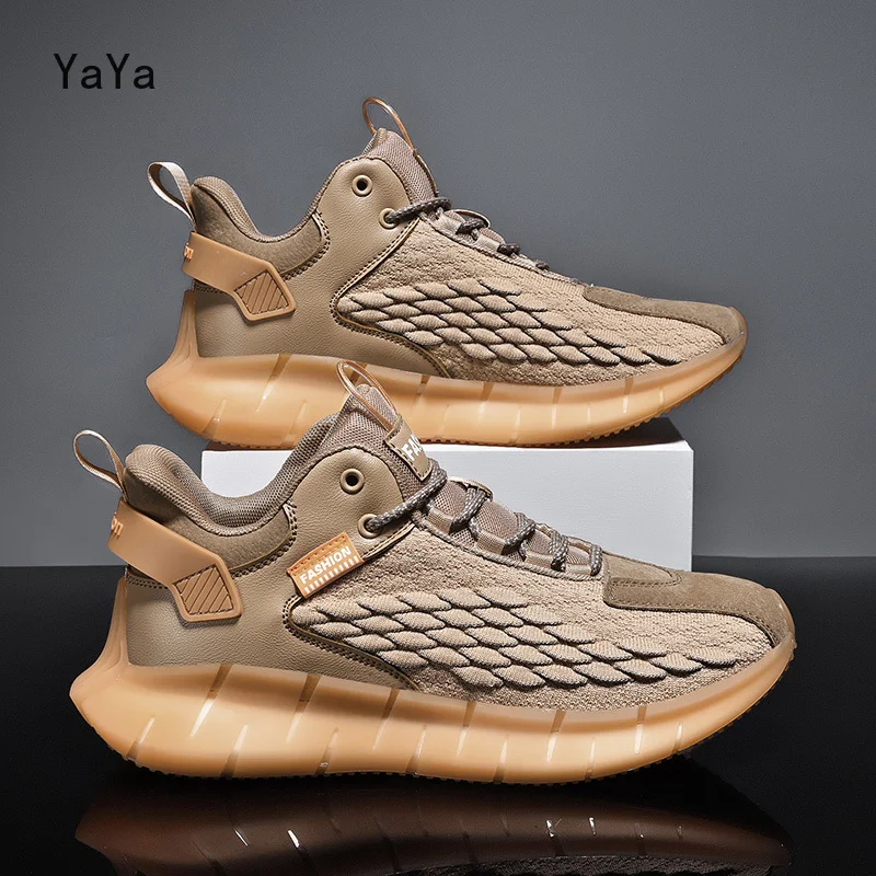 2022 new Men's sneaker fashion breathable leisure outdoor sports running shoes light elastic sole classic Casual shoes