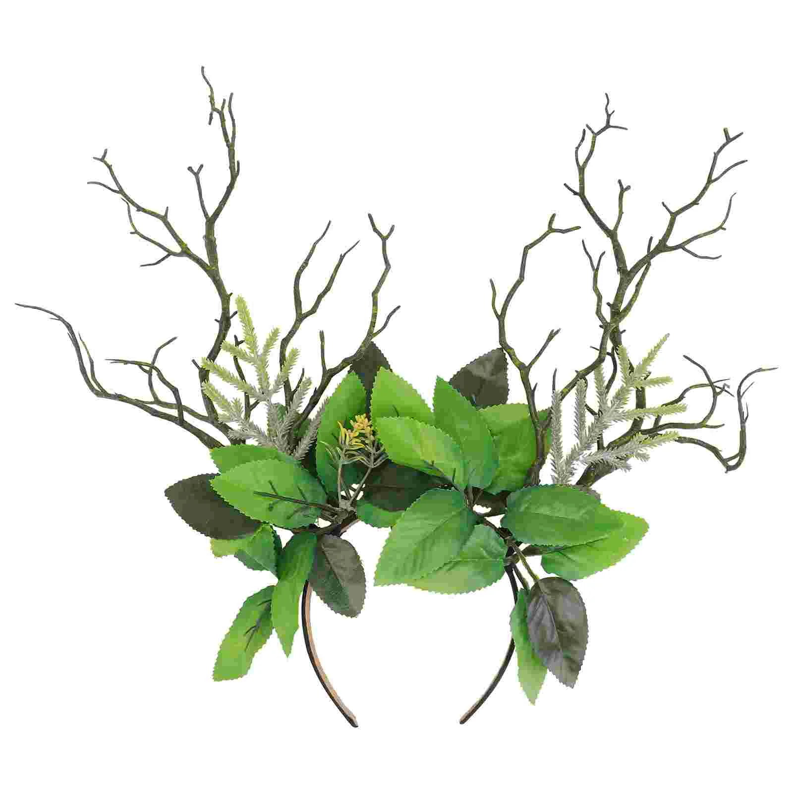 

Branch Leaves Headband Festival Hair Decor Halloween Supply Goth Clothing Creative Party Resin Hoop Hairband Xmas Miss