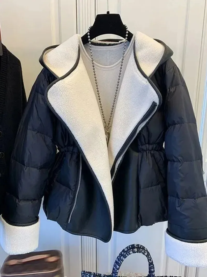 Зимняя теплая и свободная облегающая