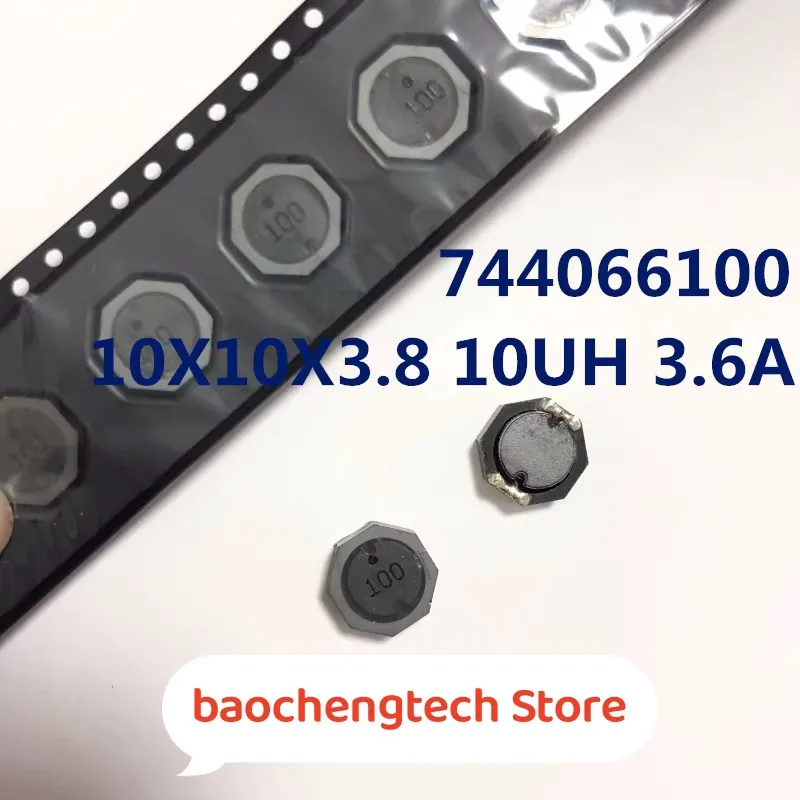 

744066100 [FIXED IND 10UH 3.6A 35 MOHM SMD] New and original imported 10UH 3.6A 20MHZ 10X10X3.8MM WURTH power inductor