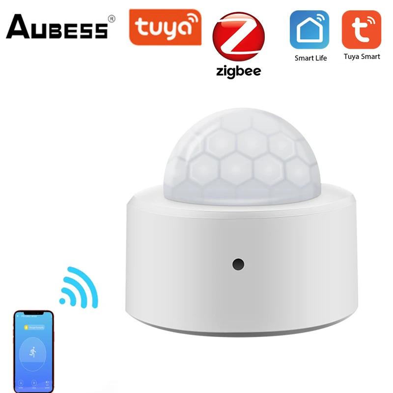 

Zigbee 3.0 Tuya Mini Smart Human Body Sensor Motion Movement PIR Transducer Infrared Detector Smart Life Smart Home Security Aub