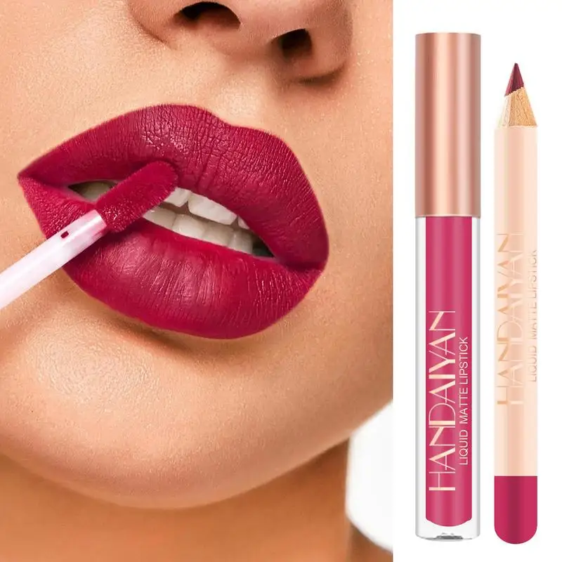 

6 Colors Matte Lipliner Pencil Set Liquid Lip Makeup Lipstick Waterproof Lipliner Lady Charming Lip Liner Cosmetics Maquiagem