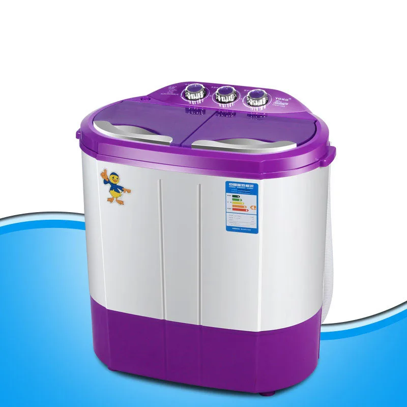 

New Two Tub 4.4kgs Washing Machine Semi Automatic Washer and Dryer Laundry Machine Clothes Washer Lavadora Portatil De Ropa 220V