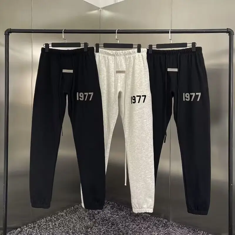 

1977 Fashion Essentials Pants Oversized Sweatpants Streetwear Hip Hop Loose Men's Women's 100% Cotton Brand popular Sports Pants