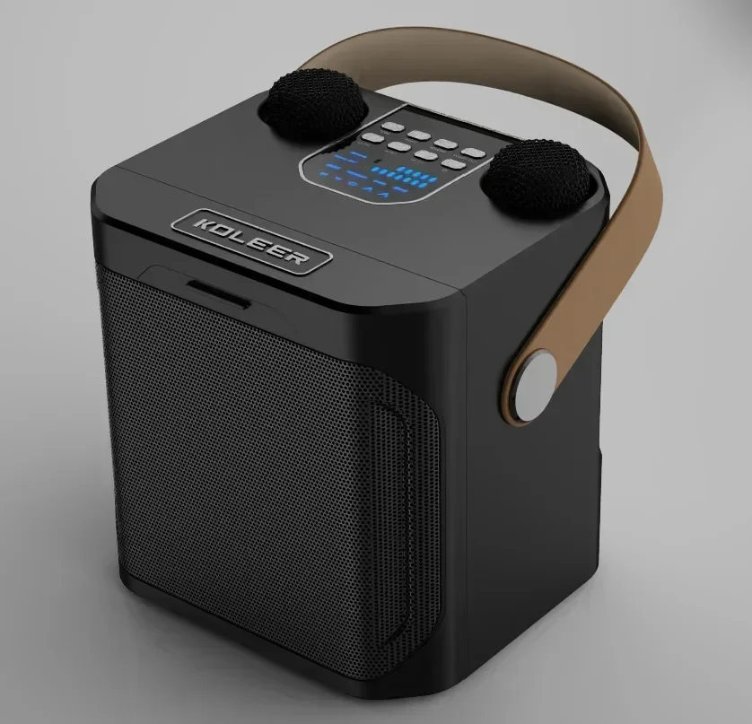 Фото S882 Караоке Bluetooth-динамик Портативный стерео объемный звук высокой мощности Беспроводной с двойным микрофоном Bluetooth-плеер для вечеринок на открытом воздухе №4