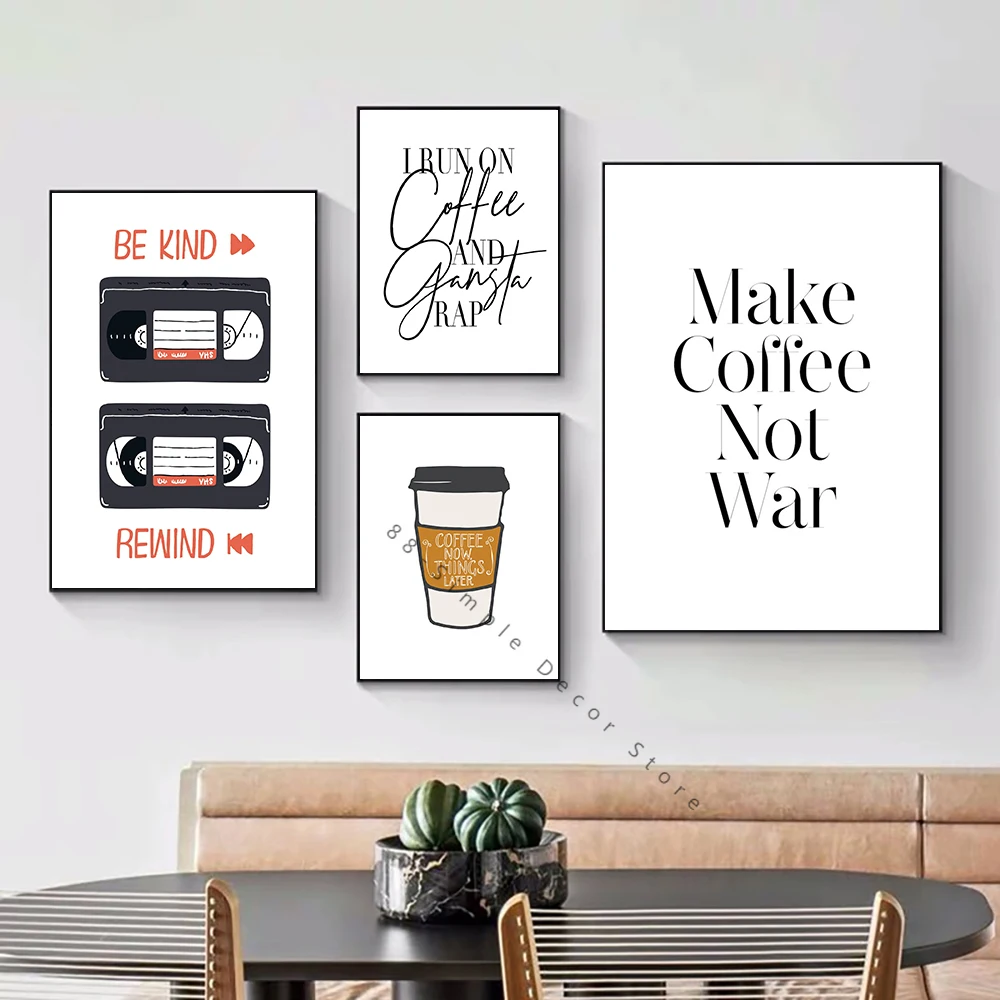 Настенная Картина на холсте с изображением чашки кофе